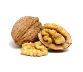 cracked walnut on white