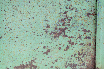 Rostige metall Oberfläche grün türkis lackiert