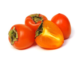 Persimmon fruit isolated on white