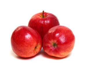 Red apple on white