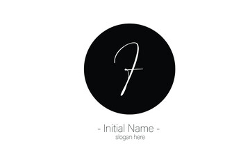 Simple and Elegant logo of letter F for company name or initial name - Minimalist Logo