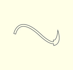 arrow symbol for website or web template. arrow icon vector on white background
