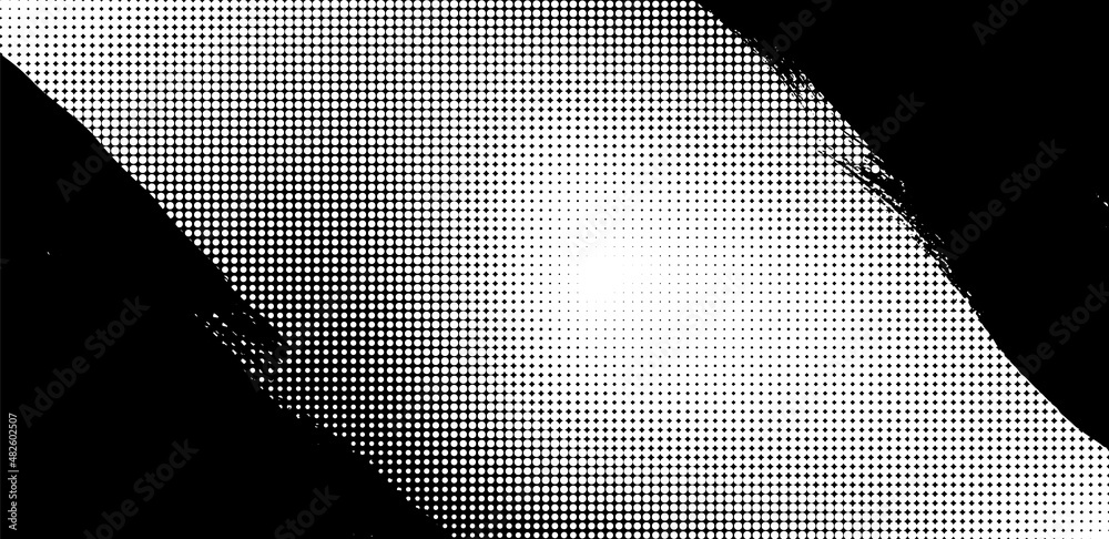 Poster Grunge halftone texture background. Distress Dirty Damaged Spotted Circles Overlay Dots Texture . Grunge Effect. Monochrome abstract vector overlay