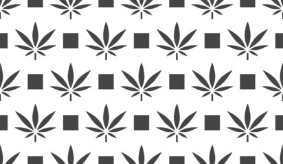 Cannabis background. Vector pattern.