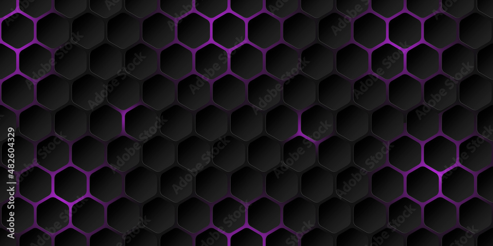 Aufkleber abstract hexagon line in grey modern luxury futuristic background vector illustration.