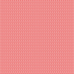Obraz premium red knitted pattern. Seamless Christmas red knitted pattern. The Seamless red knitted background.