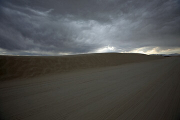 Sandy road in White Sands National Park, New Mexico