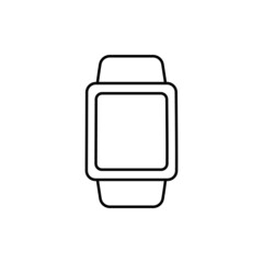 Smart Watch, smart band icon in black line style icon, style isolated on white background 