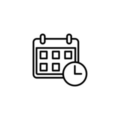 Calendar icon. Calender sign and symbol. Schedule icon symbol