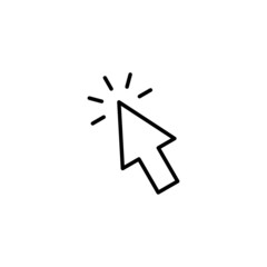 Click icon. pointer arrow sign and symbol. cursor icon