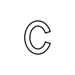 Fototapeta premium Copyright icon. copyright sign and symbol