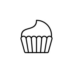 Cup cake icon. Cup cake sign and symbol