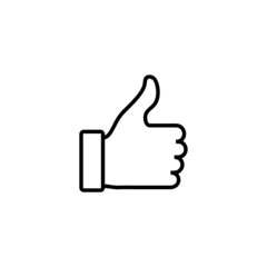 Like icon. Thumbs up sign and symbol. Hand like