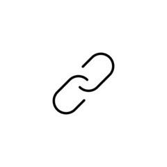 Link icon. Hyperlink chain sign and symbol