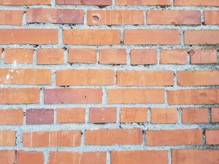 Wall made of red bricks