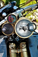 Zegary motocykla w stylu Vintage