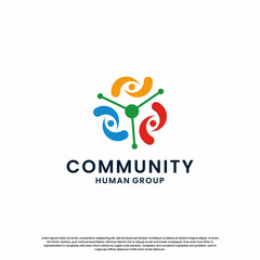 people family group community logo design. creative and modern community logo.