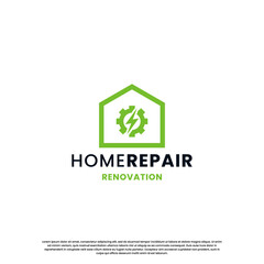 creative home electric repair logo design modern concept.