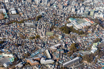 横浜市南区蒔田町付近を空撮