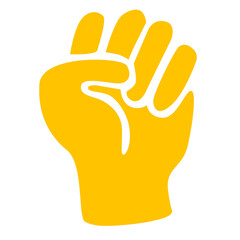Hippie hand gesture, retro illustration. Peace love power symbol.