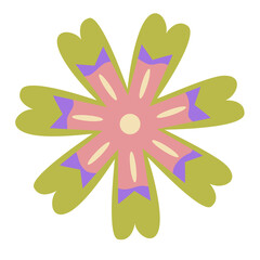 Retro groovy flower 70s 90s styles. Flower power child.