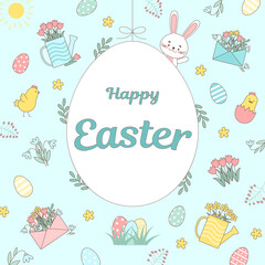 Easter greeting card with decoration