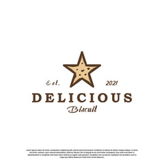 biscuit product label logo design. biscuit vintage emblem logo.