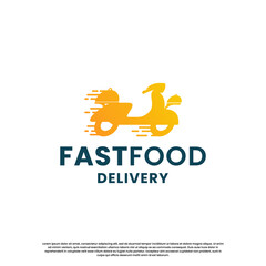 fast food logo design for delivery and restaurant business