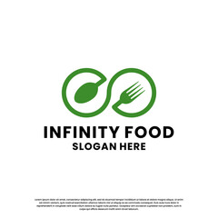 infinity food logo design for restaurant business company