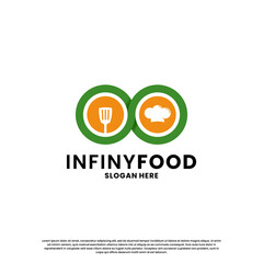 infinity food logo design for restaurant business company