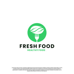 fresh food logo design. healthy food logo for business restaurant