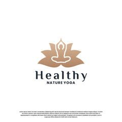 yoga logo design for human healthy. luxury yoga logo inspiration.