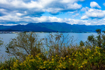琵琶湖大橋上からの風景