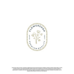 flower shop logo design vintage. logo for plant and flower business