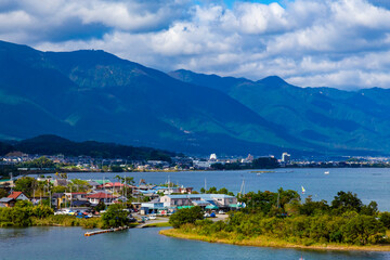 Fototapeta na wymiar 琵琶湖大橋上からの風景