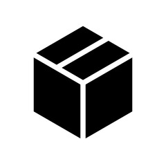 cardboard icon - solid style