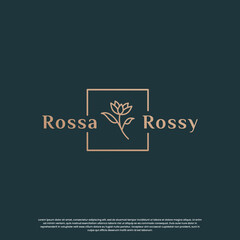 luxury logo design for your business. golden rose flower logo vector