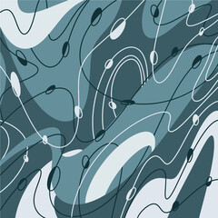 Abstract backgrounds. Hand drawn various shapes and doodle objects. Contemporary modern trendy vector