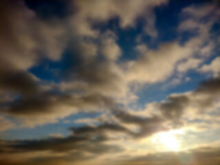 Blurred cloudy sky. Sky texture. 