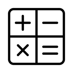 Obraz premium calculator icon - outline style