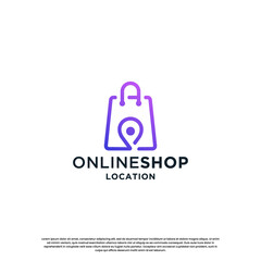 online shopping logo design. quick shopping store logo template