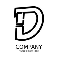 Simple letter D logo design. Perfect for t-shirts, etc.