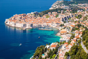 Fototapeta premium Dubrovnik. The most famous tourist destination in Croatia panoramic view
