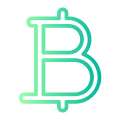Obraz premium bitcoin gradient icon