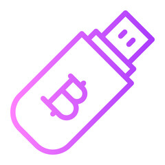 usb drive gradient icon