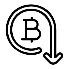 bitcoin down line icon