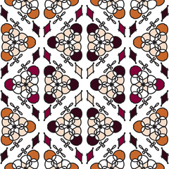 Seamless abstract pattern with squares. Print on fabric for pastel and table linen. Vector.