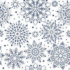 snowflakes seamless pattern