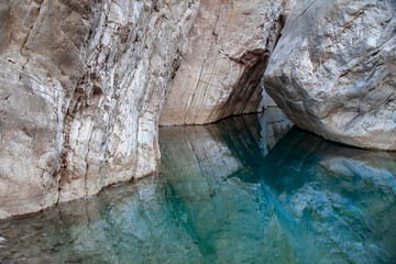 Wild part of the Goynuk Canyon on the Lycian Way, Turkey.