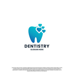 love dental logo design for dental health, dental care business